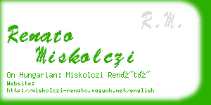 renato miskolczi business card